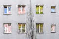 Simple gray facade of a house Royalty Free Stock Photo