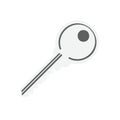 Simple Gray Metal Key Icon Single Security Concept Illustration Royalty Free Stock Photo