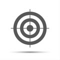 Simple gray vector pictogram in the shape of a target Royalty Free Stock Photo