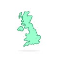 simple green cartoon linear great britain icon