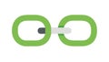 Simple Green Chain Link: Basic Connection Icon, vector design Generative AI Royalty Free Stock Photo
