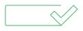 Simple green check mark with rectangular border Royalty Free Stock Photo