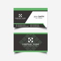Simple Green and Dark Color Business Card Royalty Free Stock Photo