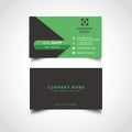Simple Green and Dark Color Business Card Royalty Free Stock Photo