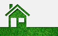 Simple green eco house icon Royalty Free Stock Photo