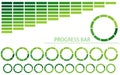 Simple green gradient progress bar, infographic Royalty Free Stock Photo