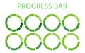 Simple green gradient progress bar, infographic Royalty Free Stock Photo