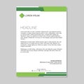 Simple green letterhead premium vector Royalty Free Stock Photo