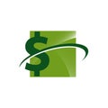 simple green money dollar logo design sign Icon symbol illustrations Royalty Free Stock Photo