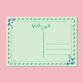 Simple green post card template vector design Royalty Free Stock Photo