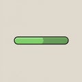 Simple green progress bar loading indicator UI element Royalty Free Stock Photo