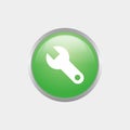 Simple Green Repair Glossy Icon Design