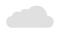 Simple Grey Cloud Icon - Minimalist Weather Element Vector, vector design Generative AI Royalty Free Stock Photo