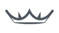 Simple Grey Crown Vector for Understated and Modern Graphics, vector design Generative AI Royalty Free Stock Photo