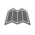 Simple Grey Map Icon Illustration for Navigation and Location Planning Royalty Free Stock Photo