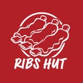 Simple Grilled Ribs Logo Design Ideas. BBQ ribs logo