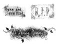 Simple Grunge Memorial Gravestone rememberance Word Art Stamps