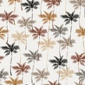 Simple grunge palms seamless pattern. Nature print with palm trees silhouettes