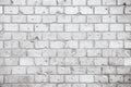 Simple grungy grey white brick wall with light and dark gray shades seamless pattern surface texture background. Wall weathered.