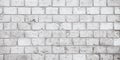 Simple grungy grey white brick wall pattern surface texture wide panorama banner background