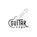 Simple Guitar instrument logo design inspiration