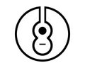 simple guitar logo icon template