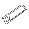 Simple hacksaw tool vector illustration Royalty Free Stock Photo