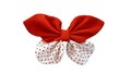 Simple hair bow with butterfly shape in beautiful color Royalty Free Stock Photo