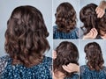 Simple hairstyle tutorial Royalty Free Stock Photo