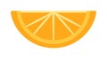Simple Half Orange Slice Icon, vector design Generative AI Royalty Free Stock Photo