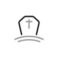 Simple of Halloween Related Vector Line Icons. Halloween icon collection. Contains such Icons as grave. Vector illustration