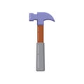 Simple Hammer equipment flat design style icon isolated by white color Royalty Free Stock Photo