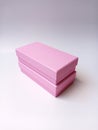 a simple hand-crafted gift box in pink