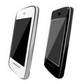 Simple Hand Draw Sketch 2 Flat Color Shining Vector White and Black Smartphone