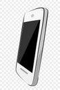 Simple Hand Draw Sketch Flat Color Shining Vector White Smartphone at transparent effect background