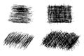 simple hand draw vector sketch rectangle scribble, set 4