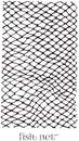 Simple hand drawn fish net vector doodle illustration, nautical theme pattern background Royalty Free Stock Photo