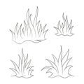 Simple hand drawn of grass vector illustration with hand drawn style Royalty Free Stock Photo