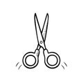 Simple Hand Drawn Scissors Illustration Royalty Free Stock Photo