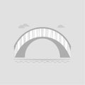 Simple HandDrawn Arched Bridge Illustration Royalty Free Stock Photo