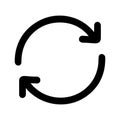 Simple Handdrawn Round Refresh Arrow Icon Shape Element Royalty Free Stock Photo
