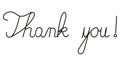 Simple handwritten thank you