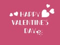 simple happy valentines day card design with hearts. Royalty Free Stock Photo
