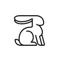 Simple hare or rabbit logo