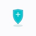 simple health shield vector logo icon