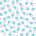 Simple heart seamless pattern,endless chaotic texture made of tiny heart silhouettes.Valentines,mothers day background.Great for Royalty Free Stock Photo