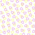 Simple heart seamless pattern,endless chaotic texture made of tiny heart silhouettes.Valentines,mothers day background.Great for