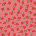 Simple hearts seamless pattern,endless chaotic texture made of tiny heart silhouettes.Valentines,mothers day background.Great for Royalty Free Stock Photo