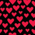 Simple hearts seamless pattern Royalty Free Stock Photo