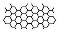 Simple Hexagonal Honeycomb Outline Pattern, vector design Generative AI Royalty Free Stock Photo